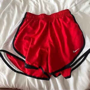 small red nike shorts